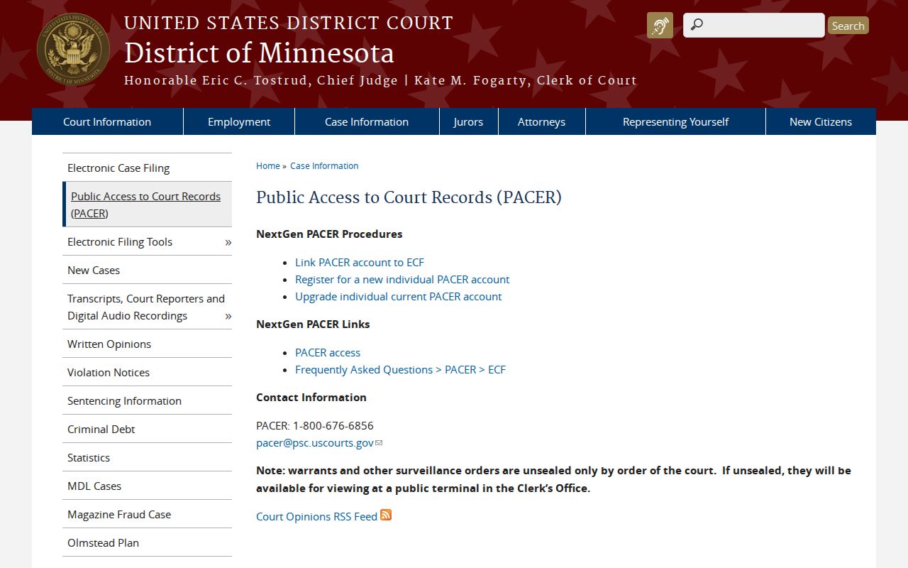 Federal court records route for Marshall County arrest warrant records